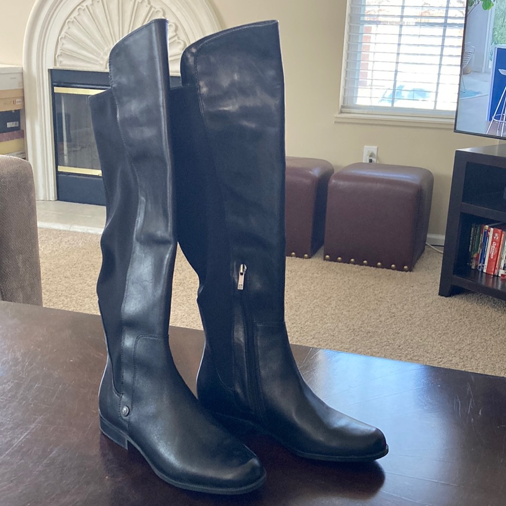 Anne Klein tall black over the knee boots.